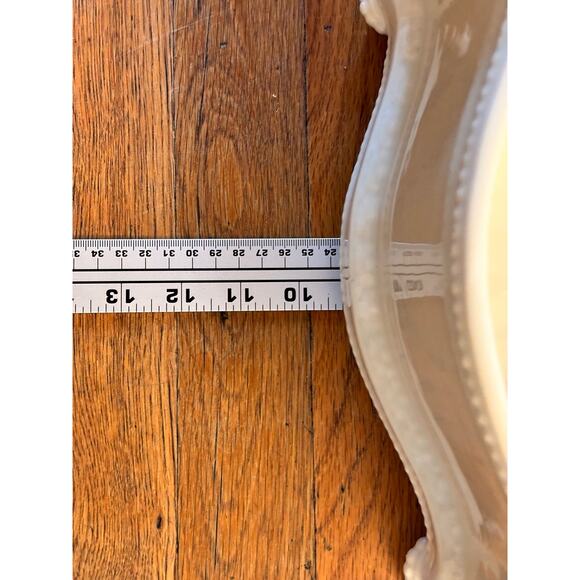 1950’s White Porcelain Cache Pot, Tray  from Alcora with Rams Decoration Rare - Picture 13 of 16